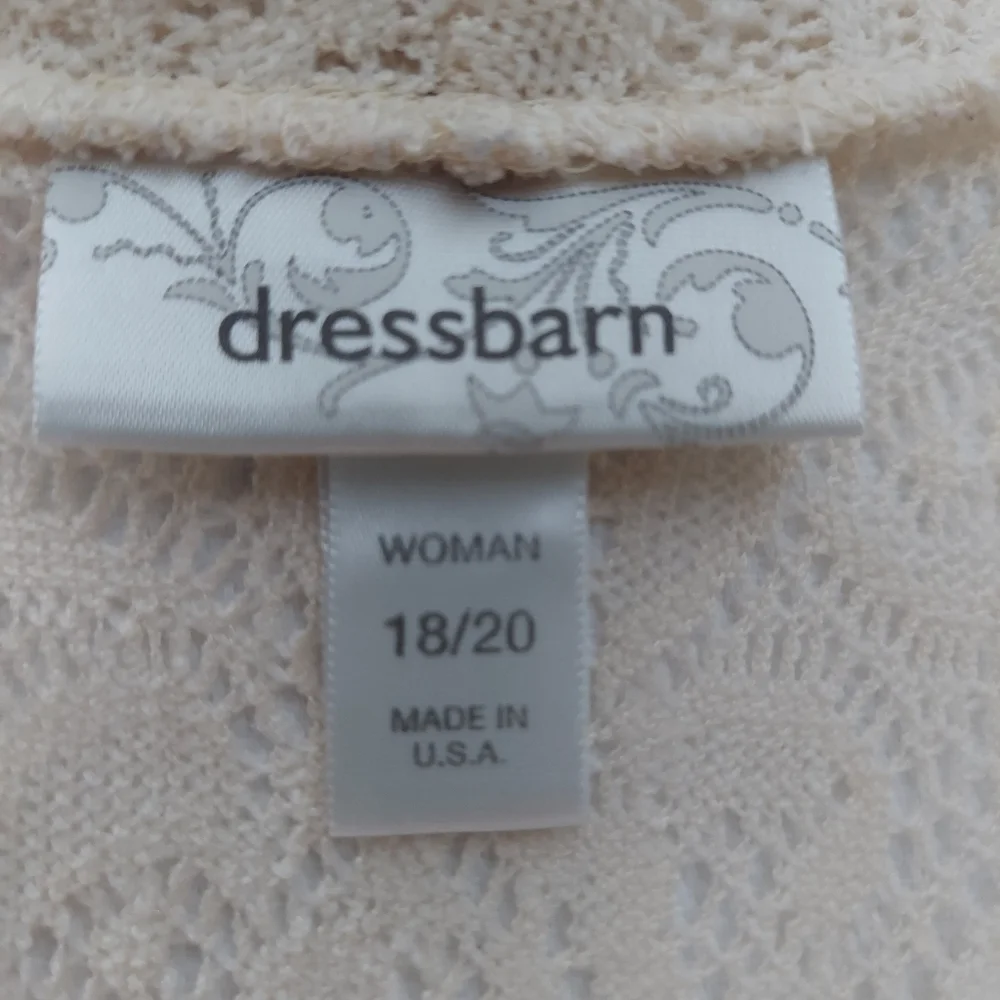 Dress Barn woman dress cover up Size 18/20 Tan/ Cream weding formal, casual gift - Picture 6 of 7